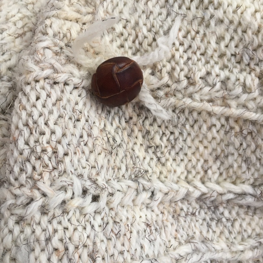(SOLD) WOOL Chunky Knit Button Cardigan Sweater - Picture 6 of 6